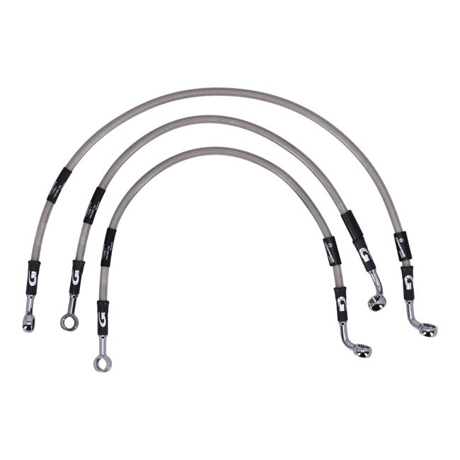 Stainless Clear Coated Front Brake Line For 01-05 VRSCA NU