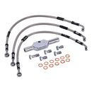 Stainless Clear Coated Front Brake Line For 06-08 VRCSD