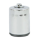 MCS Spin-On Oil Filter With Top Nut For M8 Chrome For 18-23 Softail