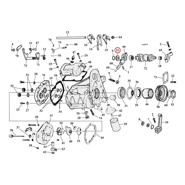 Washer Set Shifter Cam Support For 80-00 5-sp B.T.