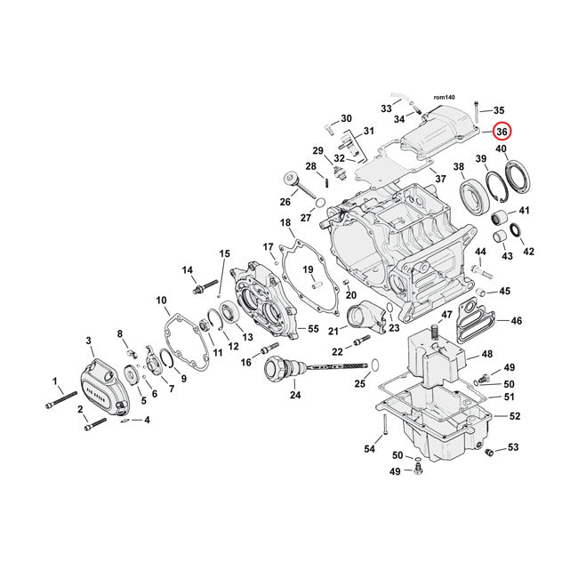 Transmission Top Cover Chrome For 06-17 Dyna