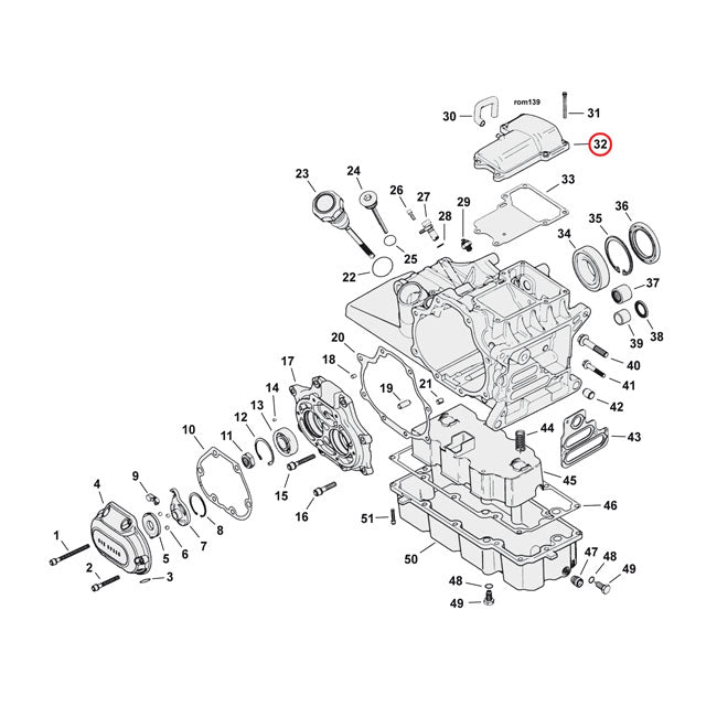 Transmission Top Cover Chrome For 06-17 Dyna