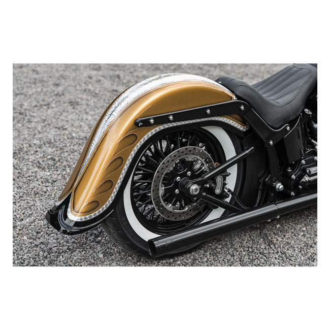 Stretched Rear Fender With Classic Tip - 4 Inch For M8 Softail 18-22 FLSL Slim