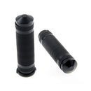 Grooved Handlebar Grips Black - 1" / 25.4 MM For 96-21 H-D With Dual Throttle Cables Excl. Street