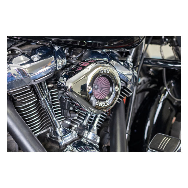 Air Stinger Stealth Air Cleaner Kit Teardrop Chrome For 18-22 Softail