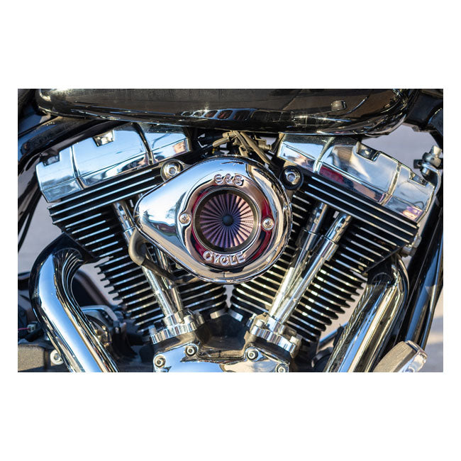 Air Stinger Stealth Air Cleaner Kit Teardrop Chrome For 00-15 Softail