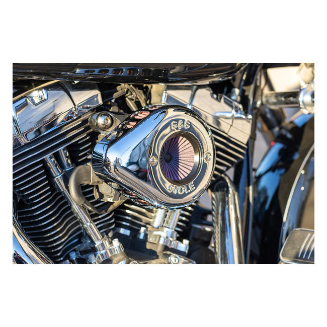 Air Stinger Stealth Air Cleaner Kit Teardrop Chrome For 00-15 Softail