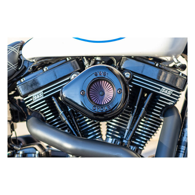Air Stinger Stealth Air Cleaner Kit Teardrop Black For 00-15 Softail