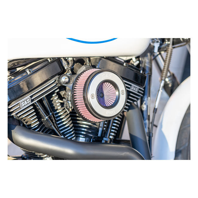 Air Stinger Stealth Air Cleaner Kit Aluminium Trim Ring For 00-15 Softail