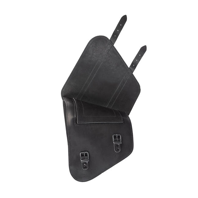 Full Leather Swing Arm Bag Left Black For 18-21 M8 Softail