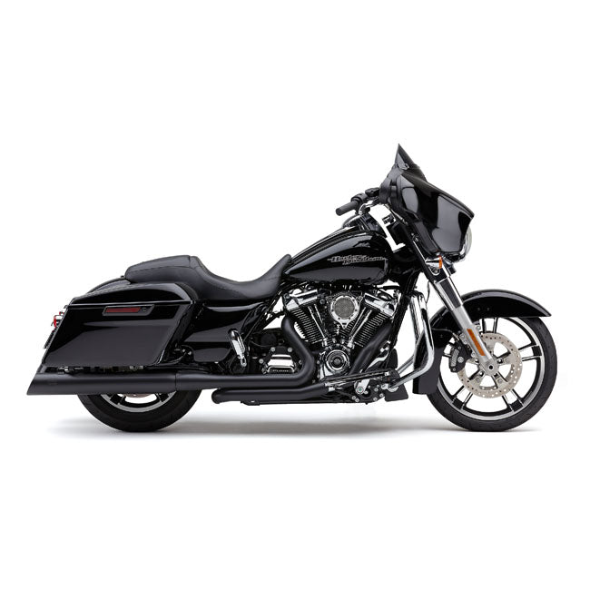 909 Upper Cut Slip-On Mufflers Black - 4 Inch For 95-16 FLT/Touring NU