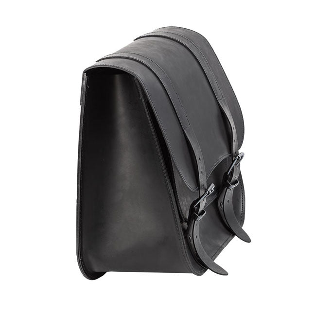 Single Leather Saddlebag 'Postman' Black