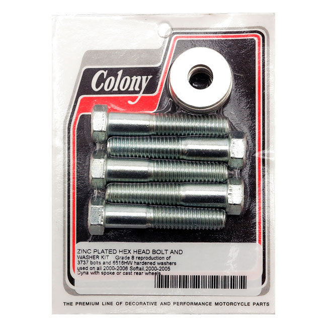 Head Bolt & Washer Kit Zinc Plated For 00-06 Softail