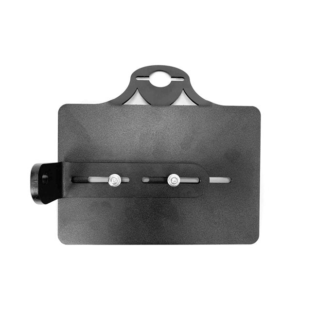 Side Mount Dutch & Belgian License Plate Bracket Black For 20mm Mount Hole