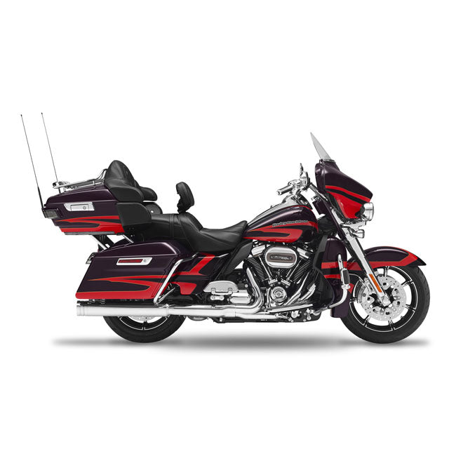 Billet Round End Cap FL-Double Slip-Ons Chrome For 117" CVO Touring Models: 18-20 CVO Road Glide