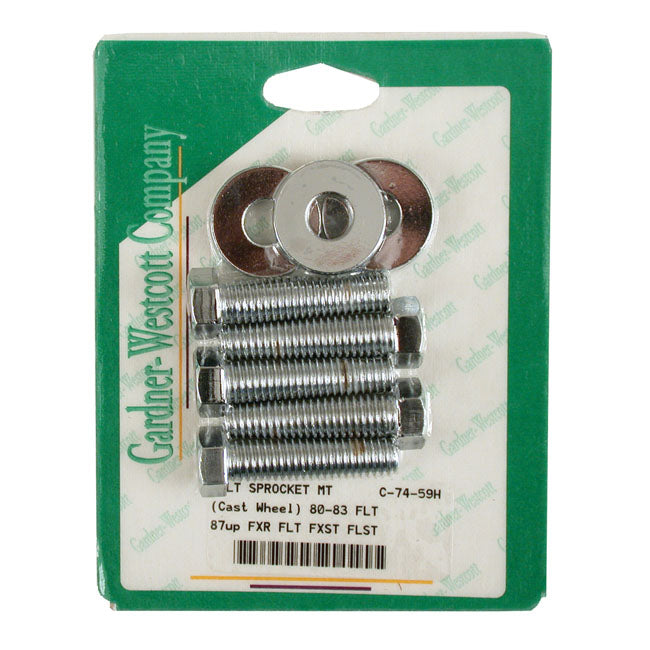 Rear Belt Pulley Mount Kit Hex Chrome For 87-99 B.T.