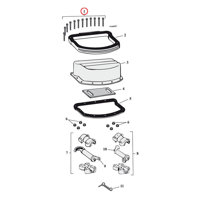 Panhead Rocker Cover Screw Kit Ss Allen Long For 48-65 Panhead NU