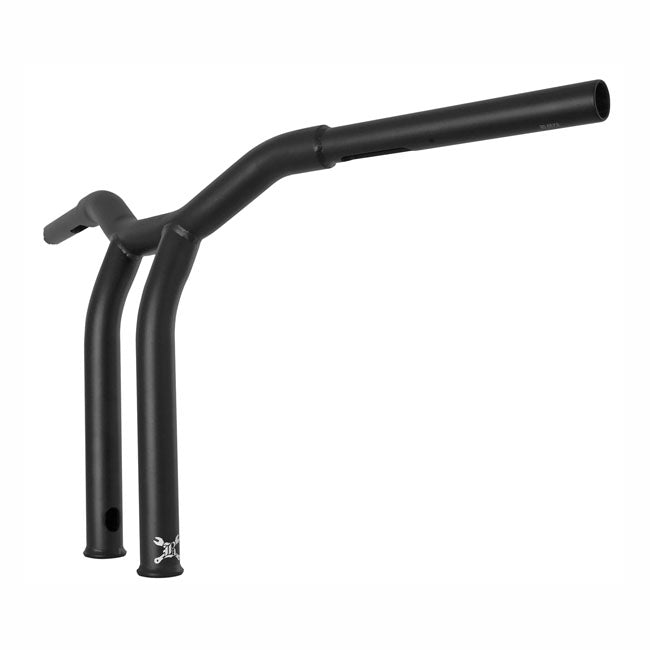 Dominator Raked 1-1/4 Inch T-Bar 12 Inch Rise Matt Black