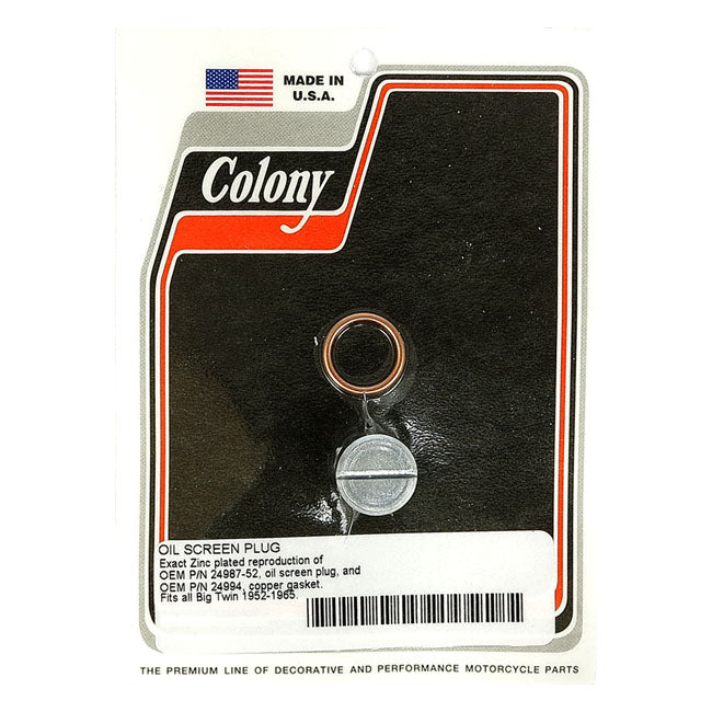 OEM Style Slotted Plug Oil Screen Crankcase Brass For 66-69 B.T.