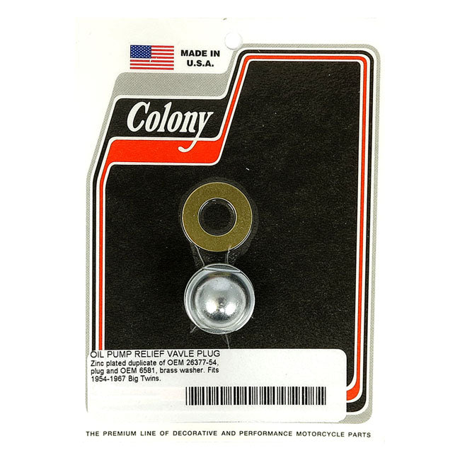 Plug Oil Pump Relief Valve For 54-67 B.T.