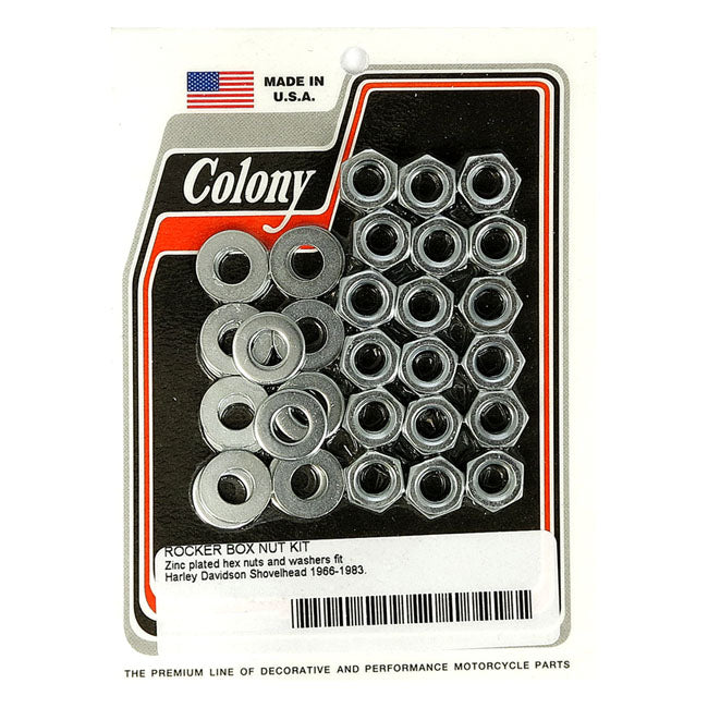 Shovel Rocker Box Top Nut Kit Zinc OEM Style For 66-84 Shovel