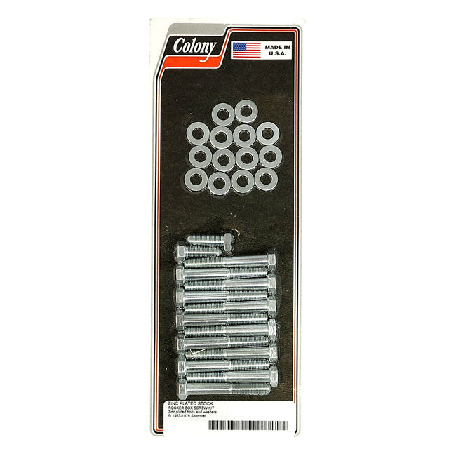 Sportster Rocker Box Bolt Kit Hex Zinc For 77-85 XL