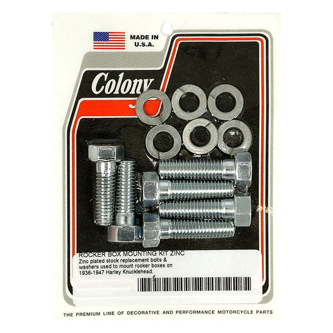 Knuckle Rocker Box Bolt Kit Zinc For 36-47 Knucklehead