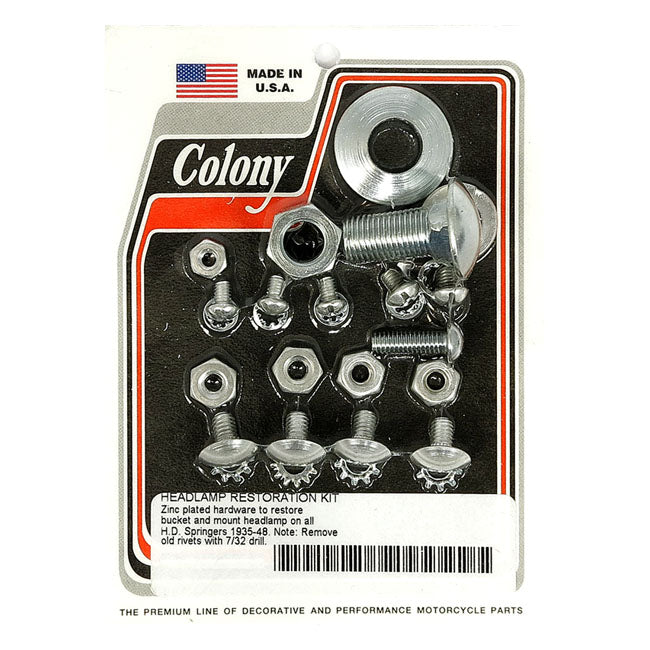 Headlamp Mount Kit Zinc For 59-74 XL