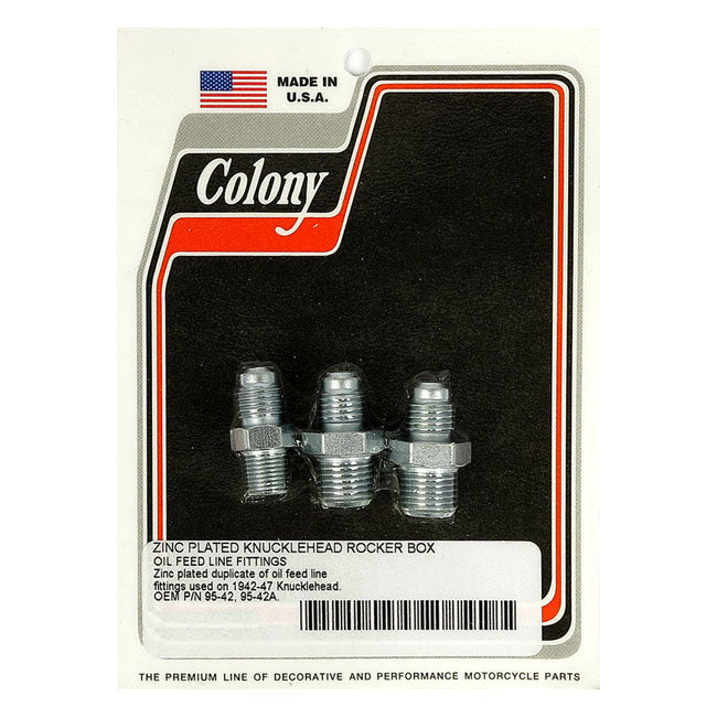 Knuckle Rocker Box Oil Feed Fitting Zinc For 42-47 Knucklehead