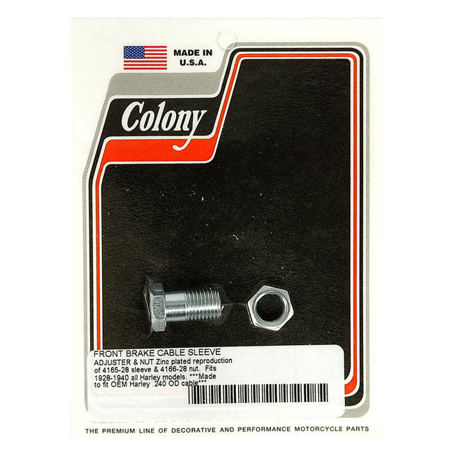 Front Brake Cable Adjuster Zinc For 50-71 FL