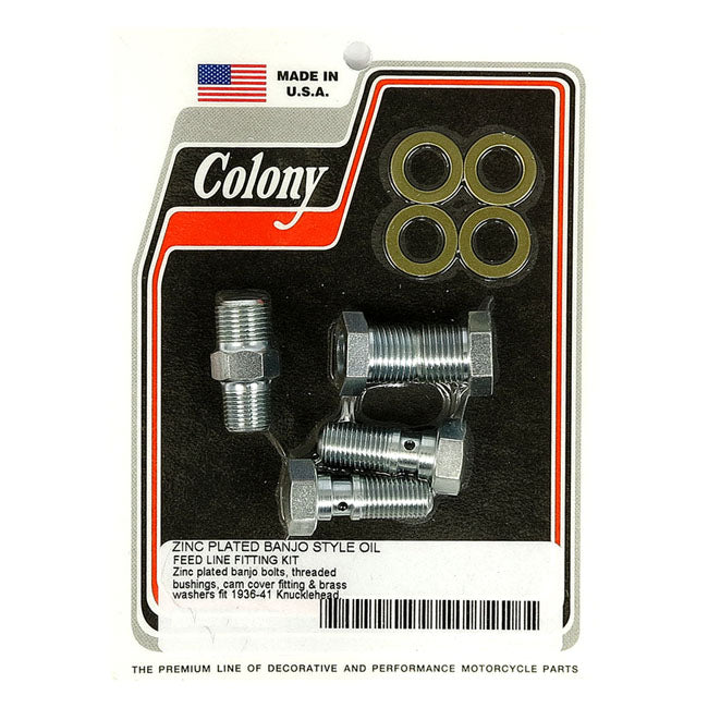 Knuckle Banjo Style Rocker Cover Oil Feed Fittings For 36-41 Knuckle