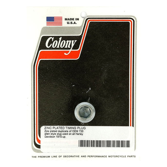 Timing Plug Oem Style Allen Zinc