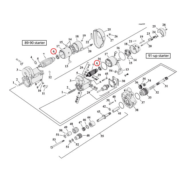 Ball Bearing Starter Motor Commutator Outer End For 91-17 B.T.