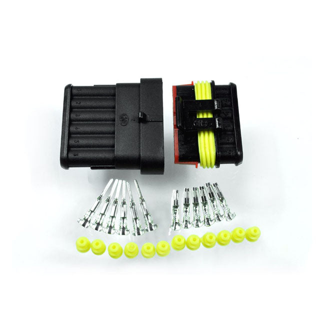 Super Seal Amp Style Connector Kit 6-Pins For Universal