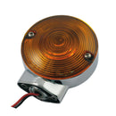 Turn Signal Assembly Front Amber Lens Chrome For 86-15 FLT/Touring