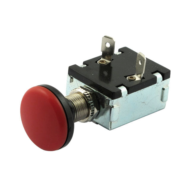 Push-Pull Switch Red Illuminated