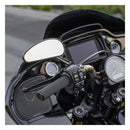 Downdraft Forged Mirror Set All Black For Harley, Indian, Metric And Victory With Included Hardware