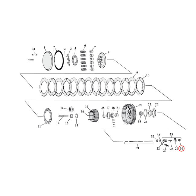 Lock Nut Clutch Adj Screw For 54-70 K