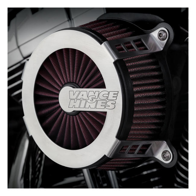 VO2 Cage Fighter Air Cleaner Kit Brushed Stainless For 18-23 Softail