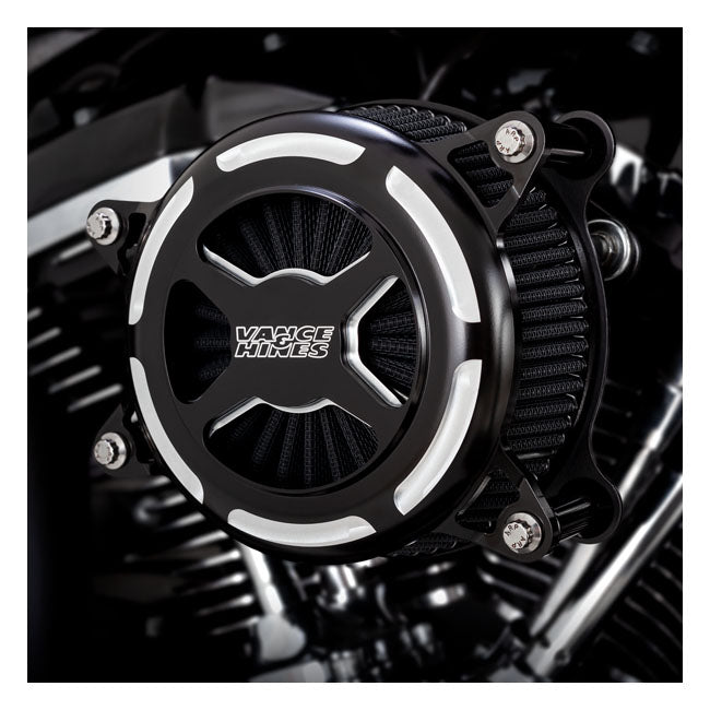 VO2 X Air Cleaner Kit Contrast Cut Matt Black For 18-23 Softail