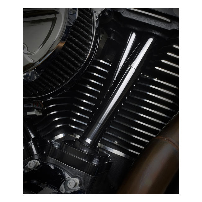 M8 Low Profile Tappet And Pushrod Cover Kit Black For 18-21 Softail