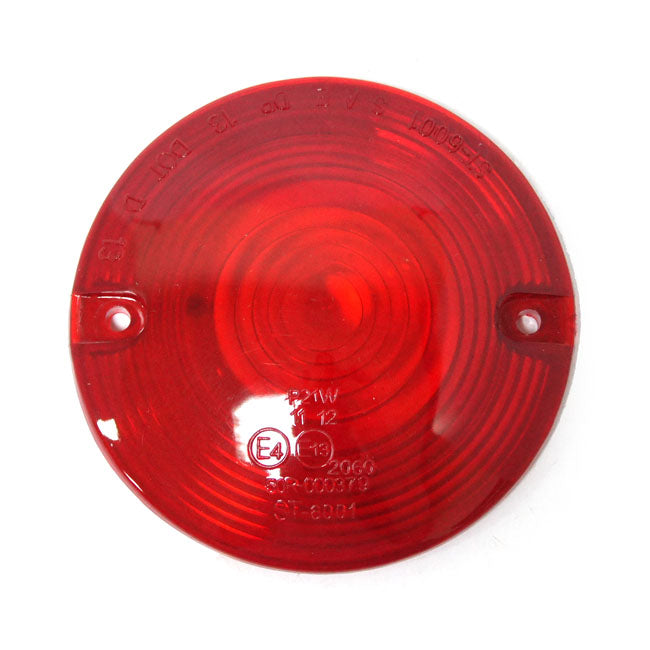 Replacement Turn Signal Lens Flat Lens Red