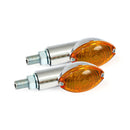 Cateye Mini Turn Signals 20Mm Stem Chrome With Amber Lens