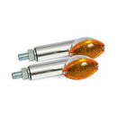 Cateye Mini Turn Signals 40Mm Stem Chrome With Amber Lens