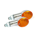 Micro-Flash Halogen Turn Signal Chrome Amber Lens