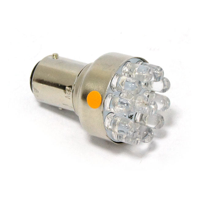 Turn Signal Led Bulb Bay15D Socket Amber Light Emitting