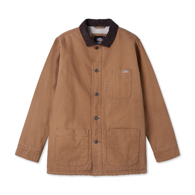 Dickies Duck Canvas Chore Jacket Stone Washed Brown Duck
