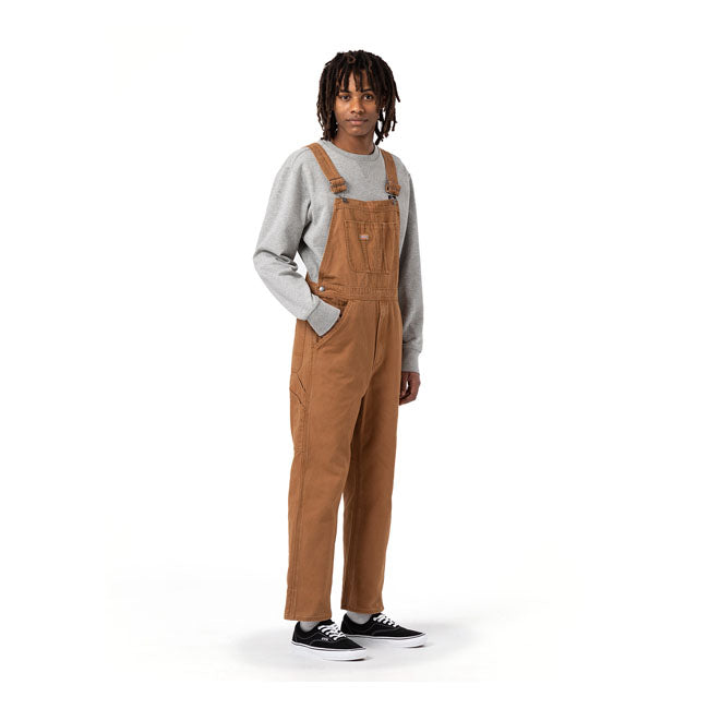 Dickies Duck Canvas Bib Stone Washed Brown Duck