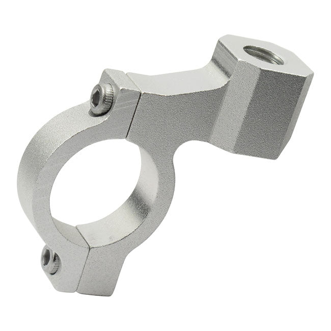 Cnc Mirror Clamp 10Mm Threaded Silver For Universal for 1 Inch / 25.4mm Diameter handlebars