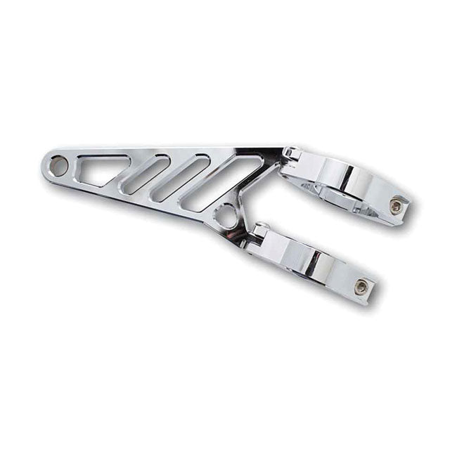 Fingers Adjustable Headlamp Bracket Assembly Chrome - Long 35-37mm